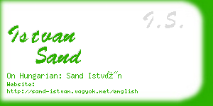 istvan sand business card